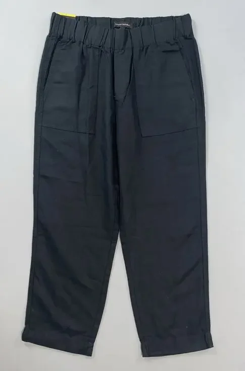 Banana Republic Linen Blend Pull On 'Tapered Crop Pant' in Black. Women's S, NWT