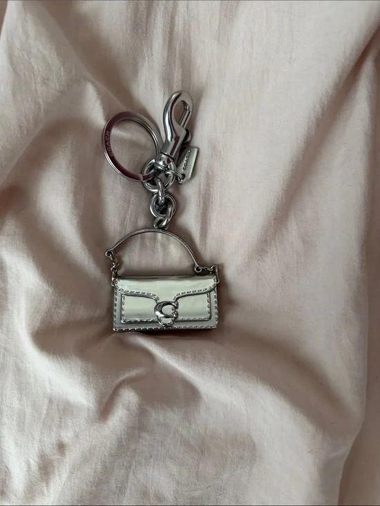Coach Silver Mini Handbag Key Charm