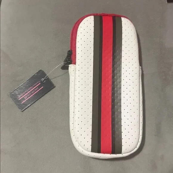 Coated Neoprene Eyeglass Case - 2 Card Slips - Zipper Closure - BRAND NEW