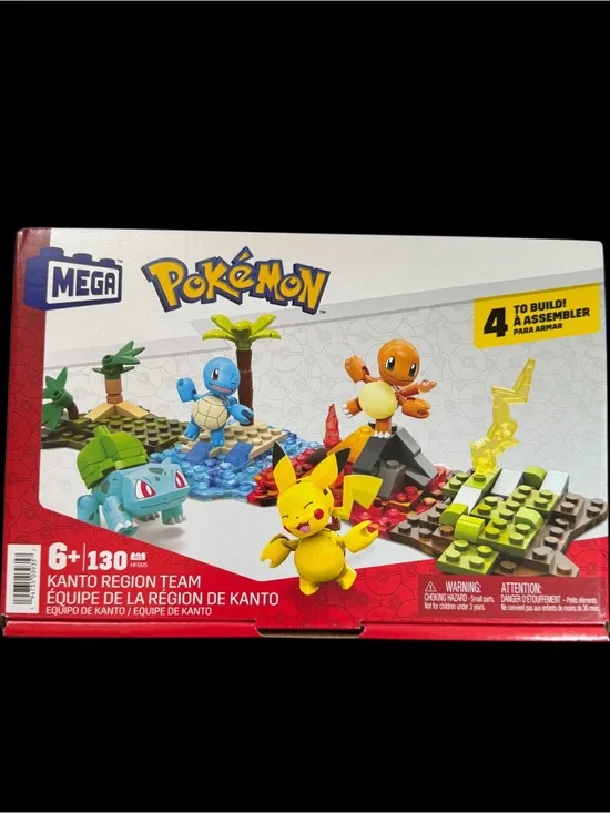 Mega Brand Pokemon 4 Characters 130 Pc. Brick Building Block Set HFG05