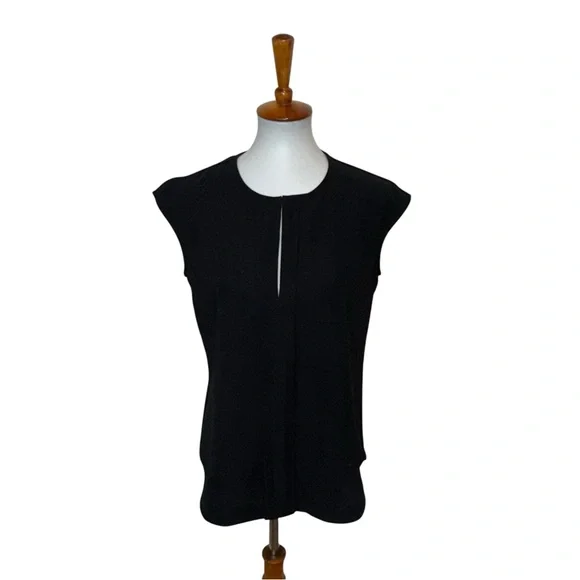 J. Crew Cap Sleeve Top Black Size 6