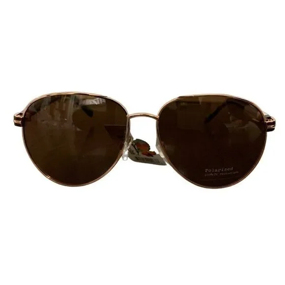 A New Day Target New Womens Gold Frame Brown Lens Aviator Sunglasses