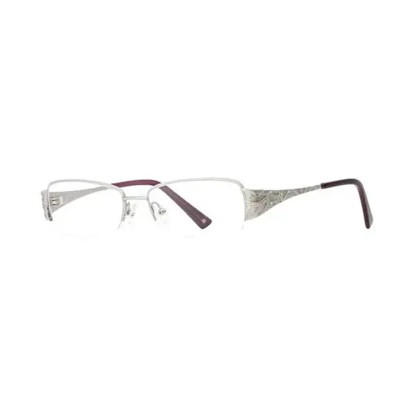 NEW Deadstock Laura Ashley Carly Platinum office siren Y2k rectangular Glasses