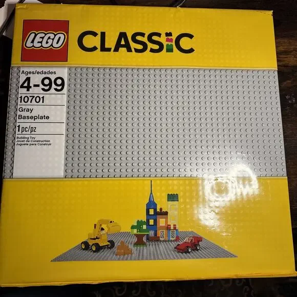 Lego Classic: 10701 - Gray Baseplate - 15”X 15” Stud - New Sealed Building Board