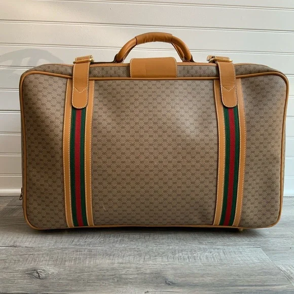 Gucci Monogram Vintage Monogram Mini G Suitcase web design ribbon red green