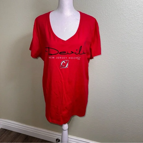 New Jersey Devils NHL NEW Hockey‎ T-shirt Red Size XL