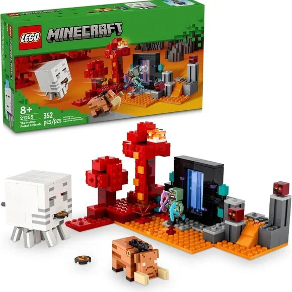 NEW LEGO Minecraft 21255 The Nether Portal Ambush Adventure Set Building Toy for