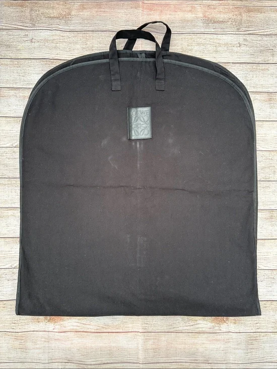 Loewe Black Canvas Leather Anagram Travel Suit Garment Bag Oversized