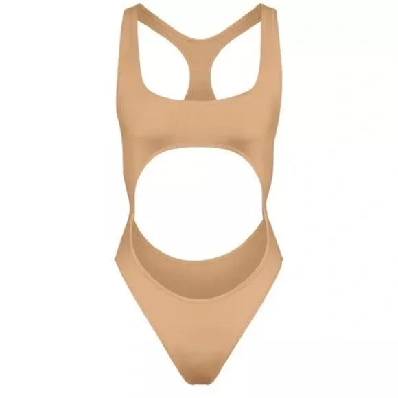 NWT Skims swim cut out monokini ochre XS