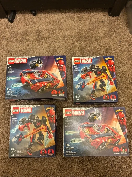 Marvel Red Spider-Man Car & Mech LEGO Building Sets