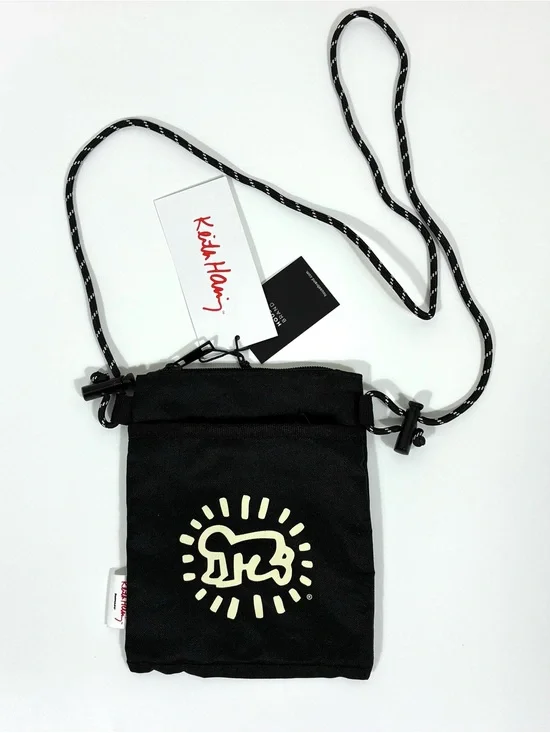 Keith Haring Radiant Baby Black Crossbody Pouch Bag NWT Festival Utility Travel