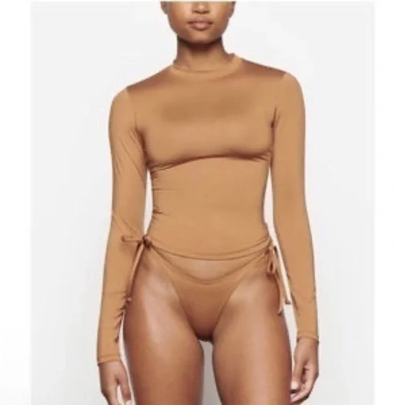 SKIMS‎ Swim Long Sleeve Shirt | Color: Ochre | NEW/NWT!!🌊👙☀️