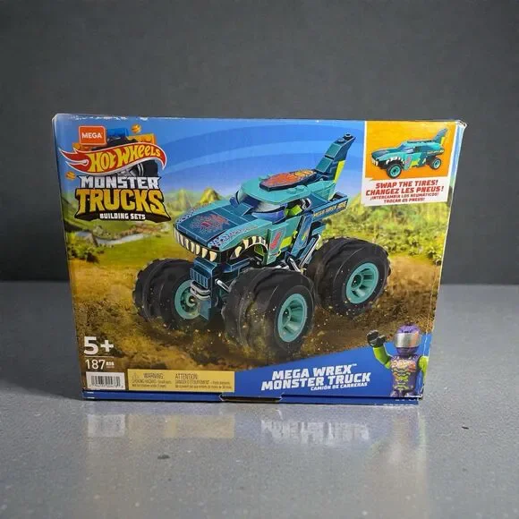 Mega Hot Wheels Mega Wrex Monster Truck Building Set 187 Pcs Micro Figure NEW