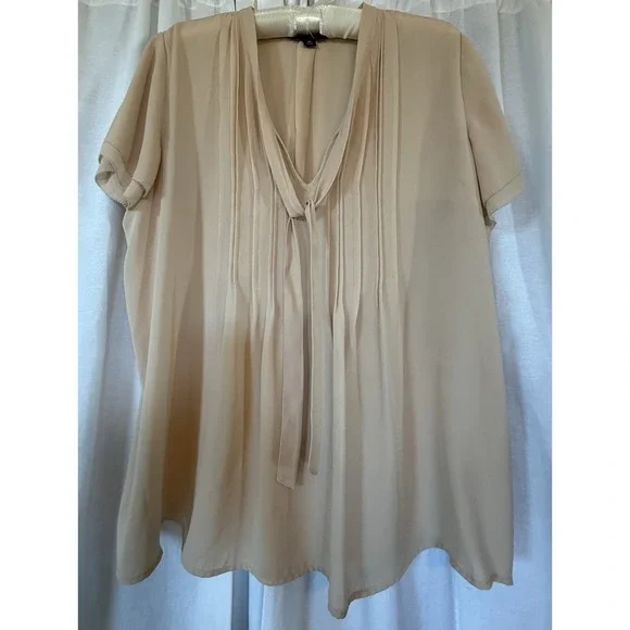 Lands End Summer Blouse Size 16 Soft Pink Woman's Flowy Feminine