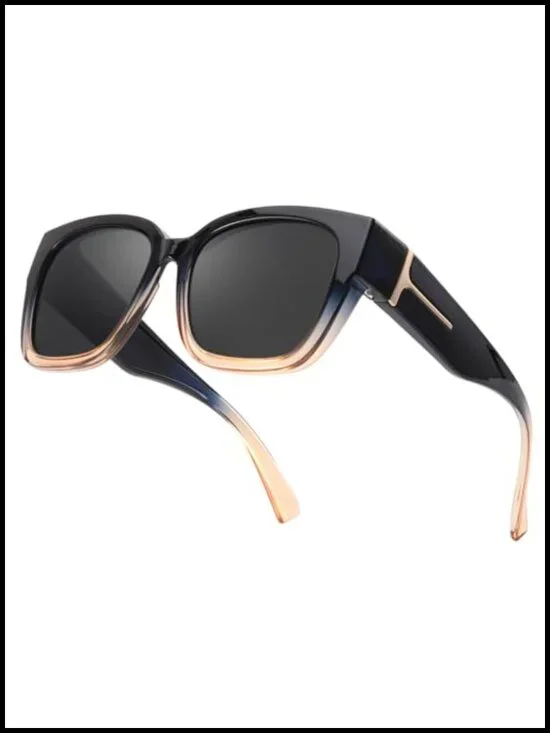 Polarized Sunglasses Fit Over Glasses UV400 Square Oversized for Driving &