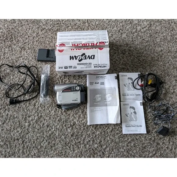 Hitachi DZ-GX5020A DVD Camcorder with 30x Optical Zoom Bundle With Box