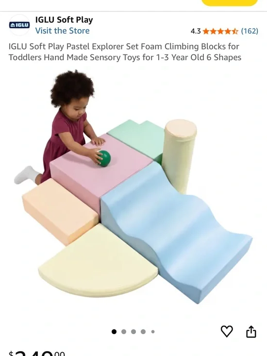 IGLU Blocks Pastel Foam Building Set - Multi Pastel Colors
