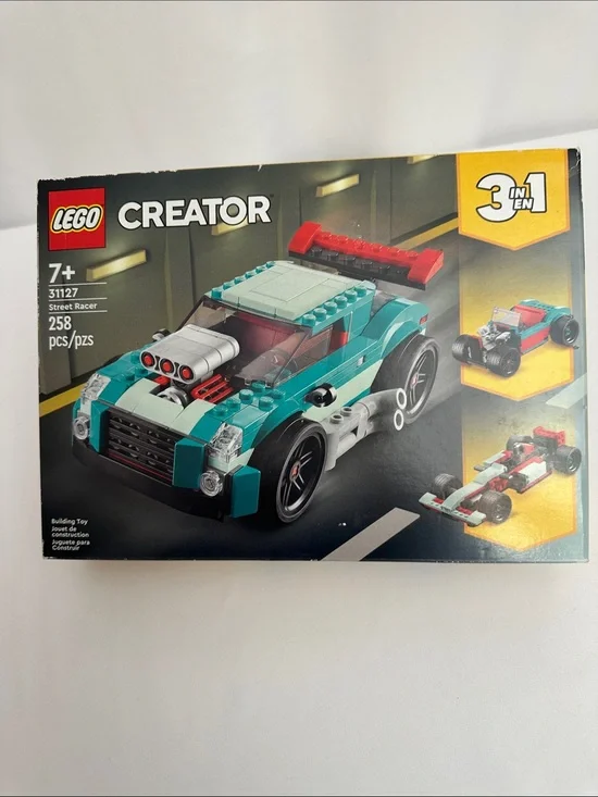 LEGO Creator Teal Racer with Red and Black Accents—Retired