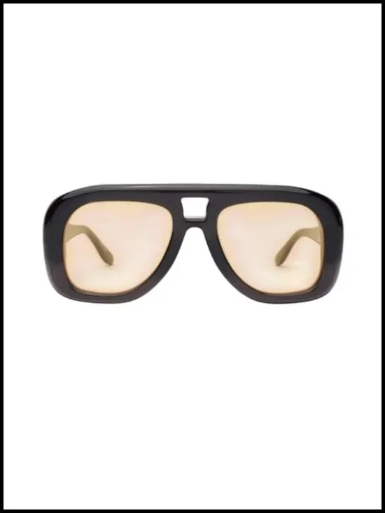 Chunky Aviator Sunglasses with Custom Etched Lens
