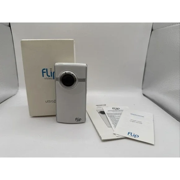 Pure Digital F260W Flip Video Ultra HD Camcorder UNTESTED Good Cosmetic Conditio