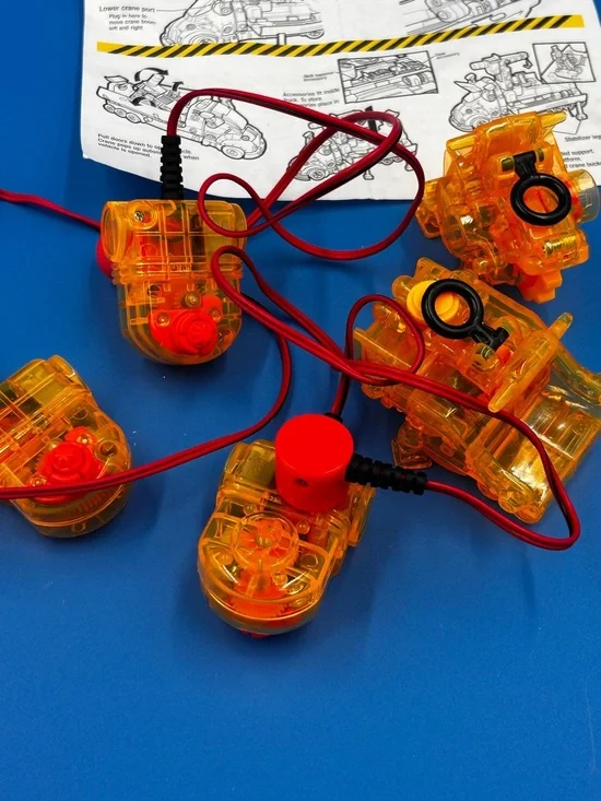 Tonka Transparent Orange Electronic Connector Modules with Red Cables