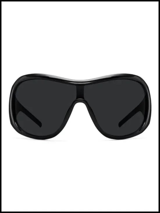 Oversized Wrap Around Sunglasses, UV Protection, Trendy Shield Shades
