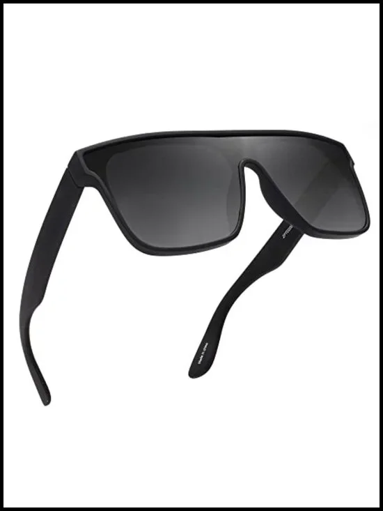 Oversized Square Polarized Shield Sunglasses UV400 Protection