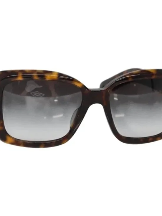 CHANEL Sunglasses Plastic Brown CC Auth sw1211