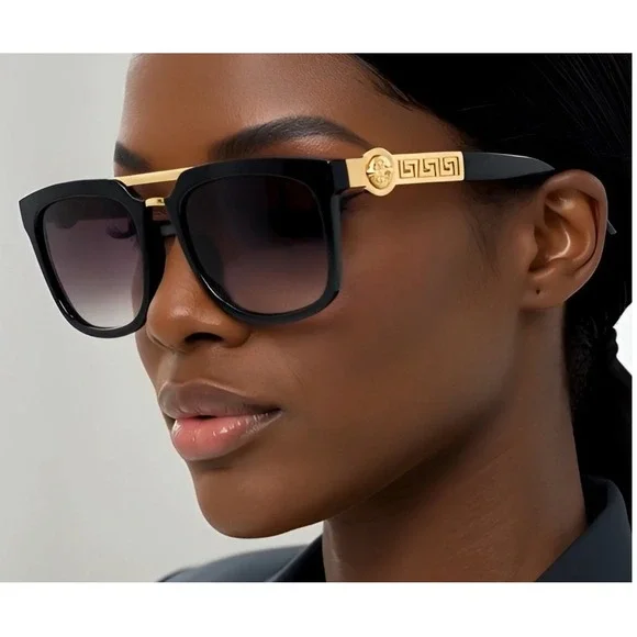 Trendy Sunglasses Shades Rectangular Style Chic Oversized Comfortable Lentes New