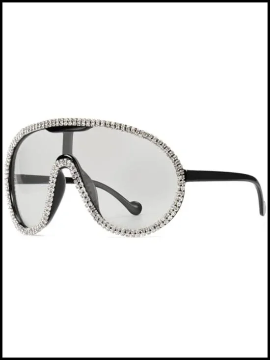 Oversized Shield Aviator Sunglasses UV400 Protection Goggles