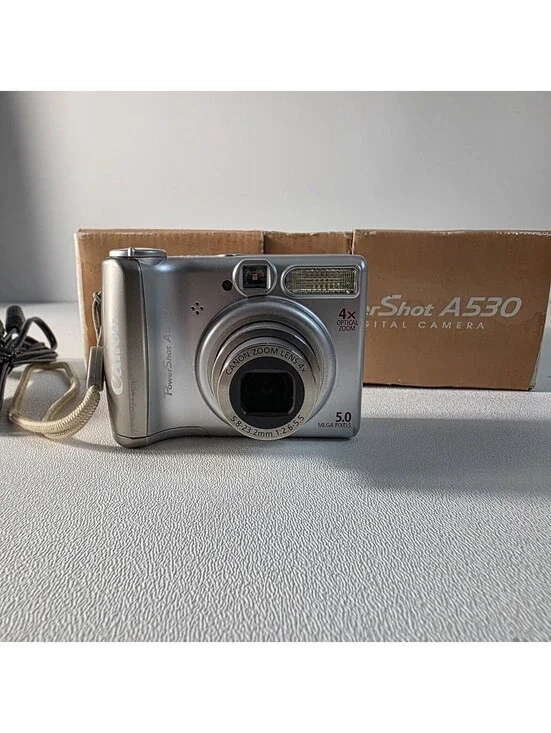 Canon PowerShot A530 Silver Compact Digital Camera 5MP 4x Zoom USB Flash