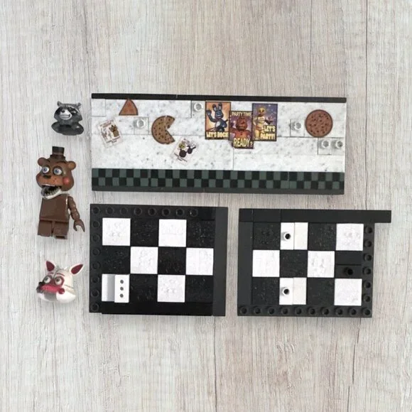 Five Nights at Freddy’s FNAF LEGO-Compatible Figure + Floor Plate Lot