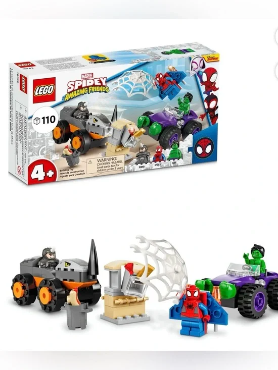 LEGO Marvel Spidey Hulk vs. Rhino Truck Showdown (10782) 110pcs Hulk Rhino 4+
