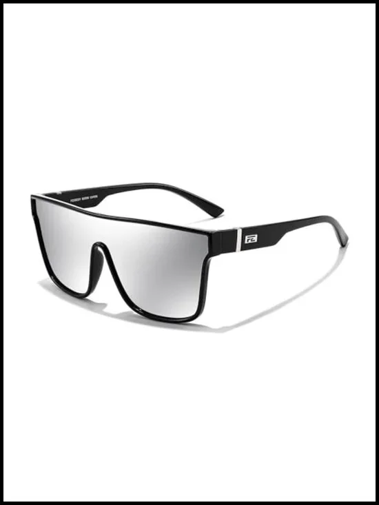 Oversized Shield Sunglasses UV400 with Mirrored Lens