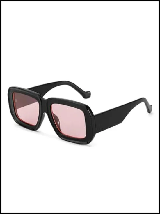 Oversized Chunky Square Sunglasses UV400 Protection Trendy Shades for Travel