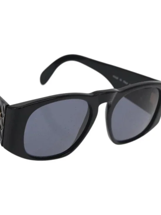 CHANEL Sunglasses plastic Black CC Auth ka3896A