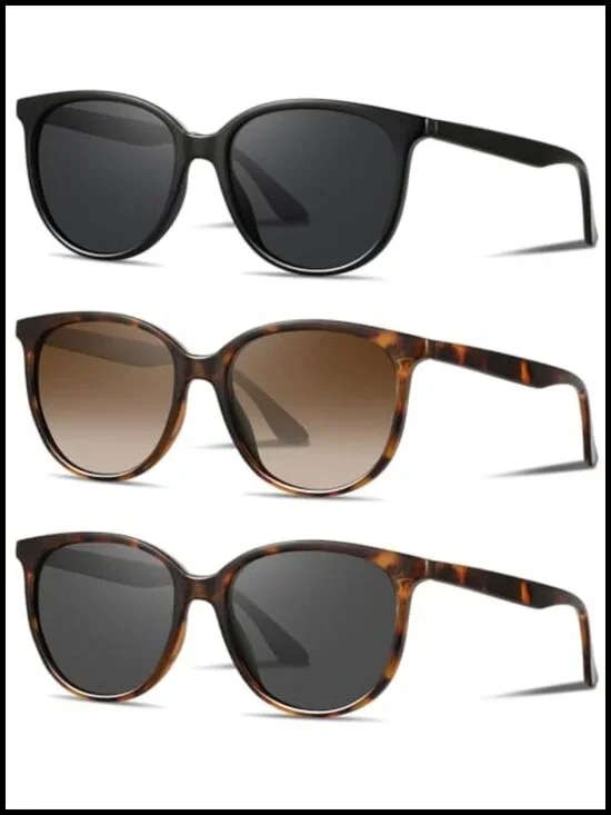 Retro Polarized Sunglasses with UV400 Protection, TAC Lens, Unisex