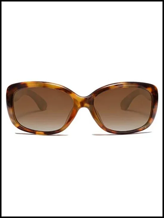 Retro Square Polarized UV400 Sunglasses with Microfiber Pouch