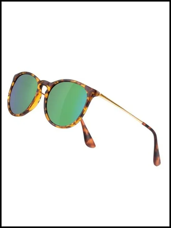 Vintage Round Polarized Sunglasses UV400 Protection Retro Classic Metal Frame