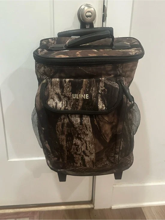 ULINE Men's Camo Rolling Cooler Bag - Brown Camo New Never Used