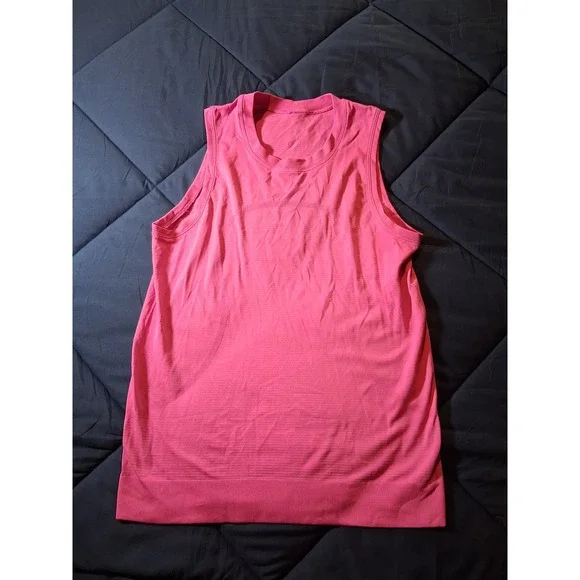 Lululemon Swiftly Tech Muscle Tank Top Pink Sleeveless Running Shirt Size 6