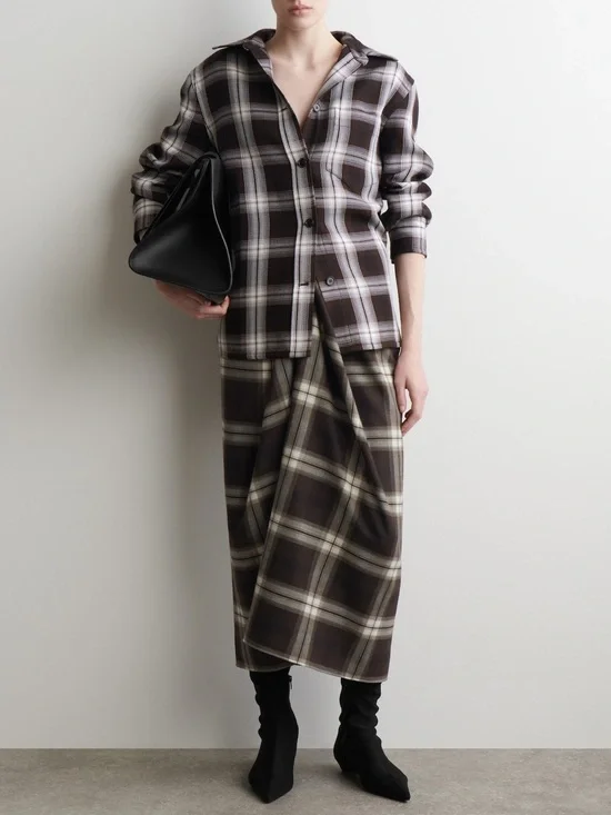 COS Checked Overshirt Size 12 US Large New