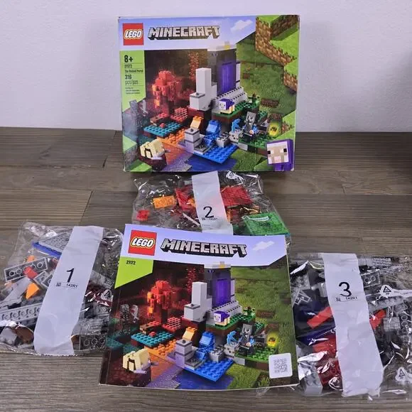 LEGO Minecraft: The Ruined Portal (21172) - Open Box - with Manual