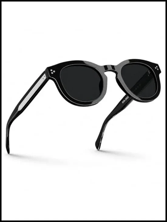 Retro Round Polarized Sunglasses Acetate Frame UV Protection