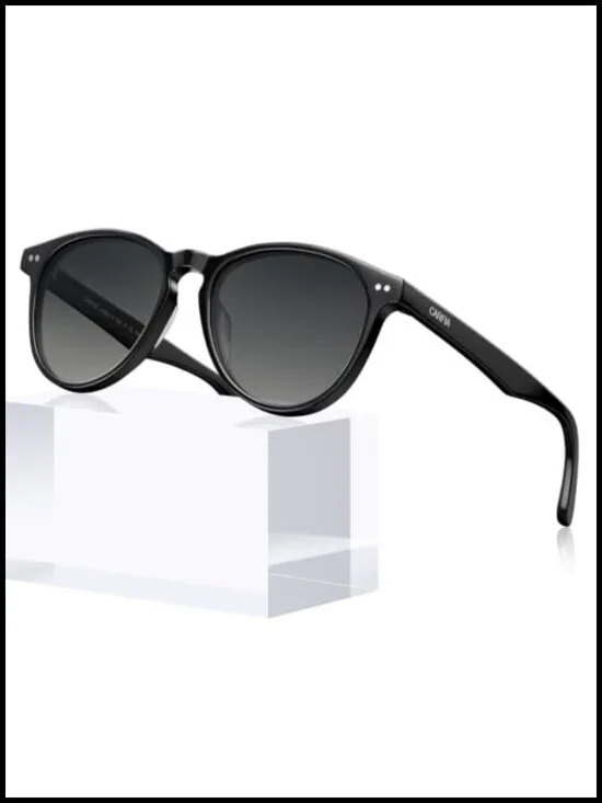 Round Polarized Sunglasses - UV400 Acetate Retro Driving Shades