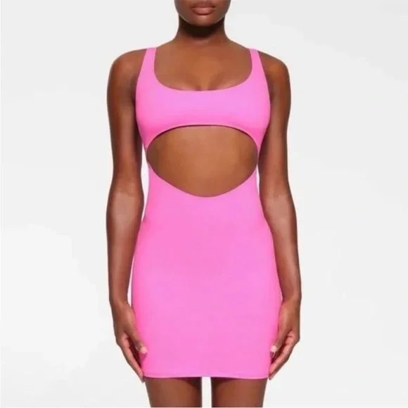 NWT SKIMS Swim Cut Out Tank Dress Women's 3662