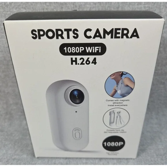 Sports Camera 1080P WiFi Black Portable Back Clip‎ High Definition Recording NEW