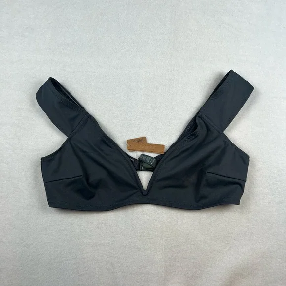 SKIMS Sculpting Swim Off Shoulder Top 3X Gunmetal NWT