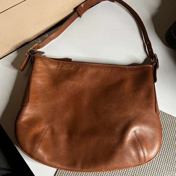 Vintage Coach Legacy Slim Ergo Hobo Bag Tan Leather Shoulder Bag