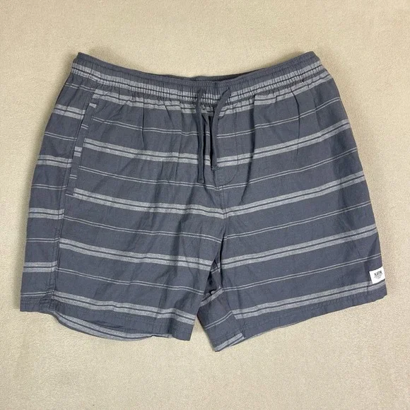 Katin Shorts Mens XL‎ Gray Striped Hybrid Board Shorts Adult